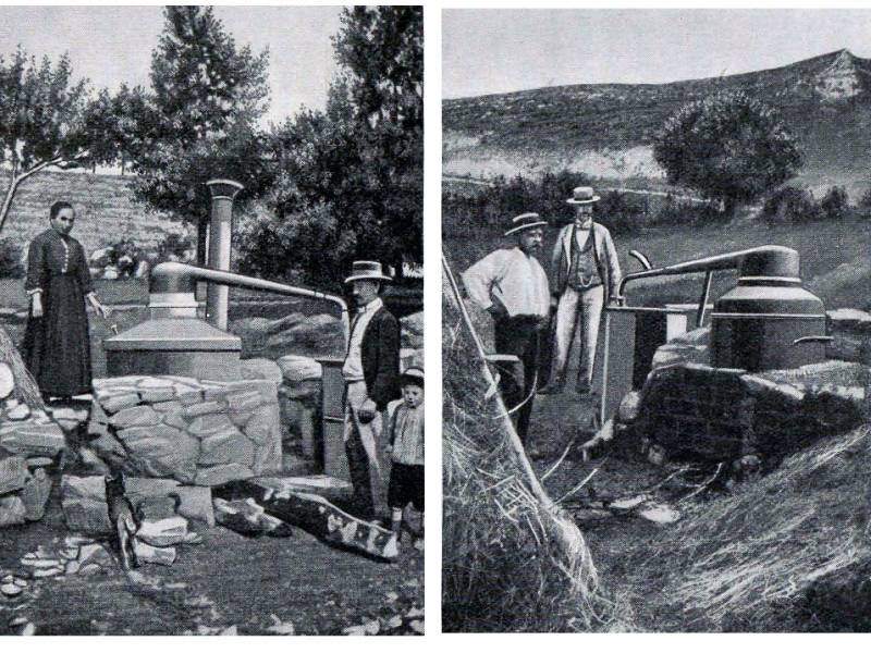 Lavendeldestillation aus der Gegend von Séderon (Basses-Alpes)