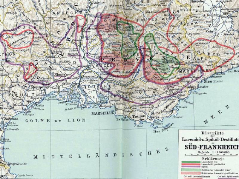 Lavendelanbaugebiete in Frankreich